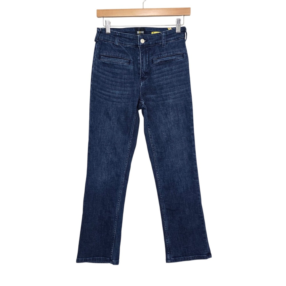 Maeve by Anthropologie Dark Wash Denim Jeans Women's Size 26 Bootcut Flare Leg